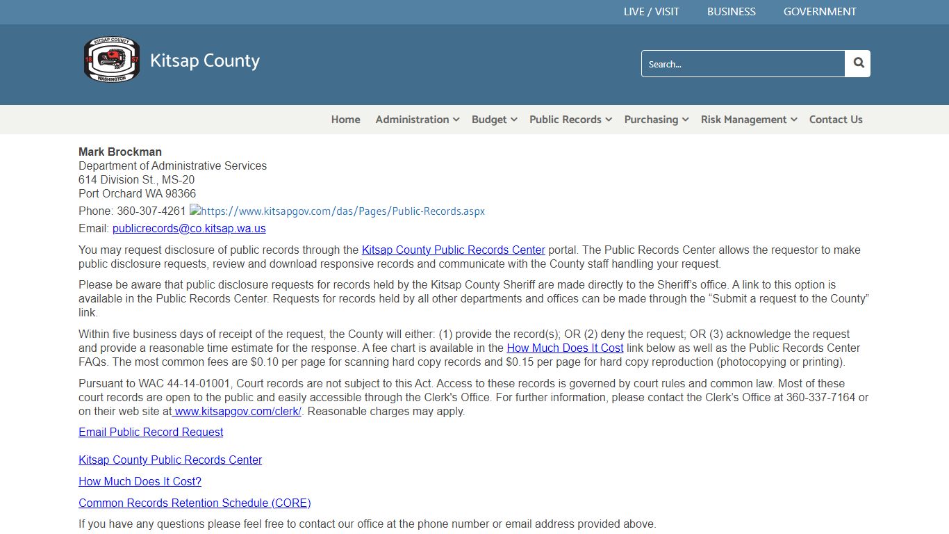 Public Records - Kitsap